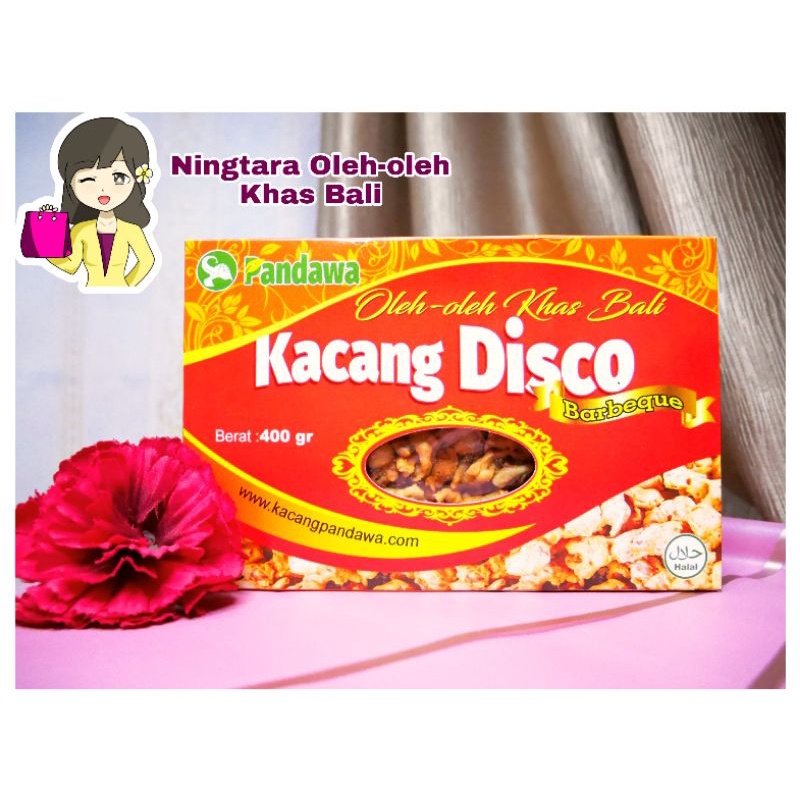 KACANG DISCO PANDAWA OLEH-OLEH KHAS BALI 400 GR (KACANG DISKO RASA ORIGINAL, BALADO, BARBEQUE, KEJU,EXTRA PEDAS)