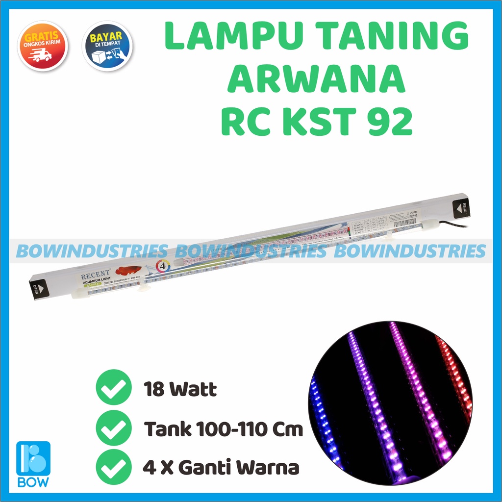 RECENT RC KST 92 Lampu Taning Tanning Ikan Arowana Arwana Tank 100 - 110 cm