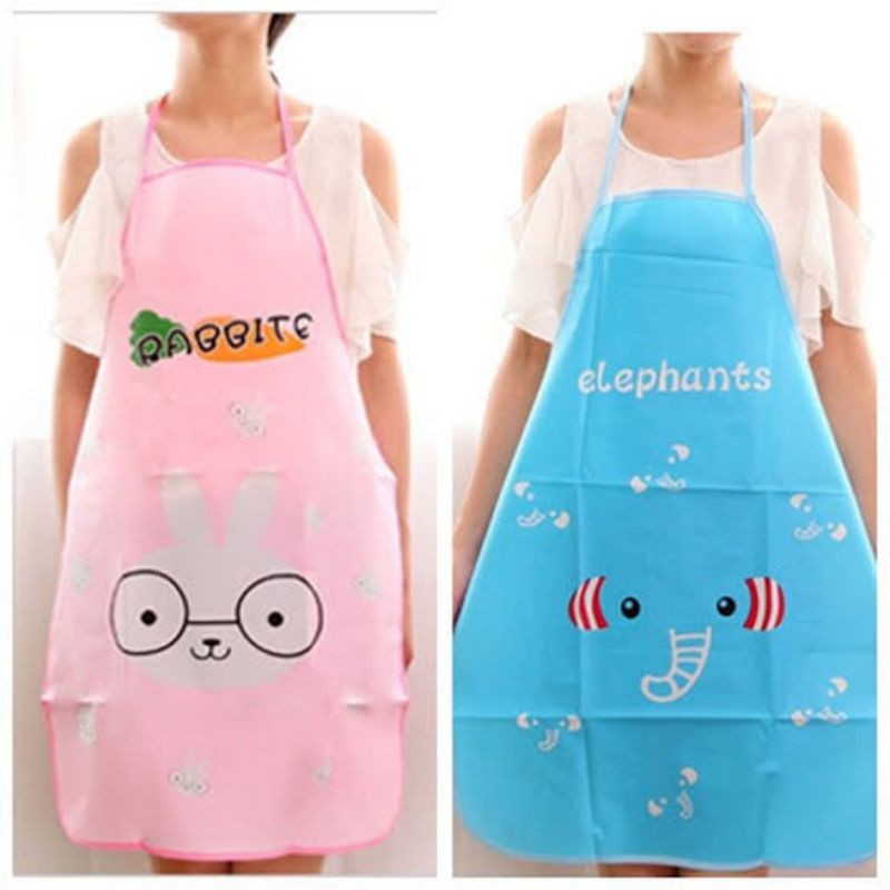 CELEMEK PLASTIK KARAKTER KARTUN - APRON CELEMEK MASAK