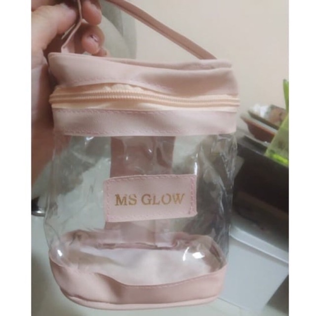POUCH PINK MS GLOW / DOMPET KOSMETIK MSGLOW