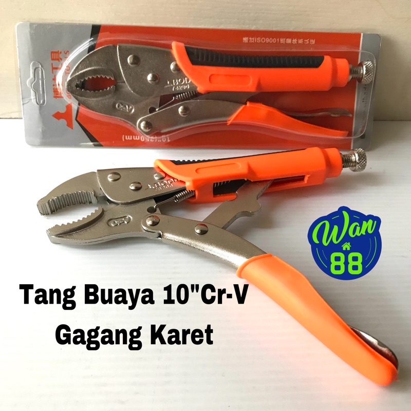 Tang Buaya 10”(25cm)Cr-V BODA Gagang Karet