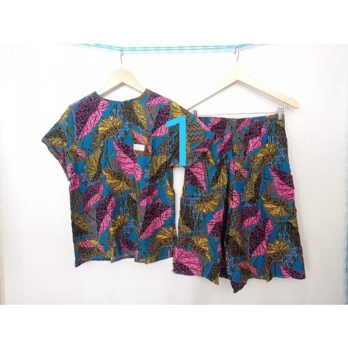 TERBARU setelan kulot batik kencana ungu / baby doll batik / baju tidur batik