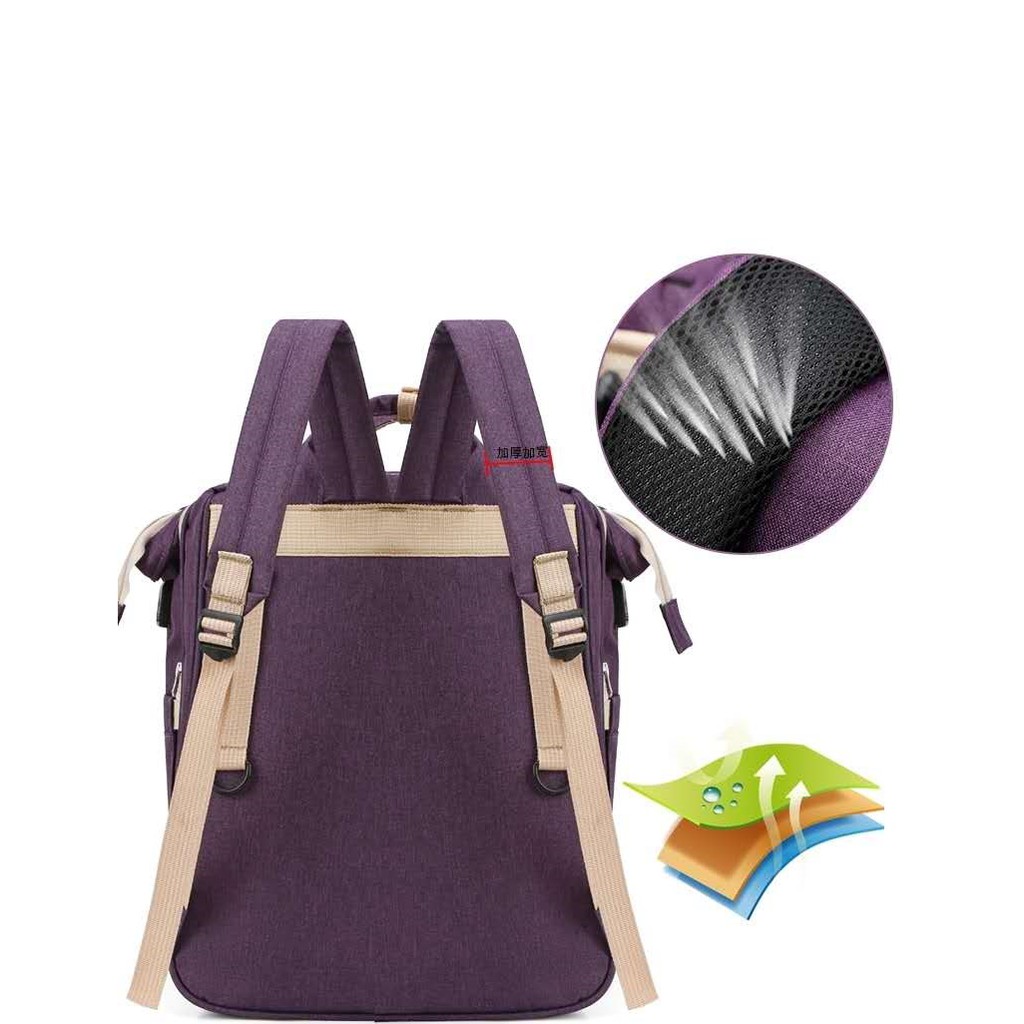 MOGYMOGY MG1425 Tas Perlengkapan Bayi Multifungsi 2in1 Kasur Tidur Tas Ransel Diaper Bag