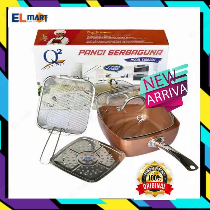 Jual Panci fyer kukus set serbaguna Q2-2401 / penggorengan kukusan Q22401 Limited