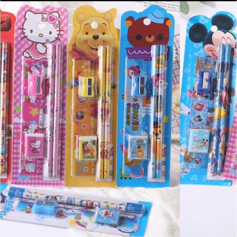 

STATIONER ALAT TULIS 5in1 KARAKTER LUCU