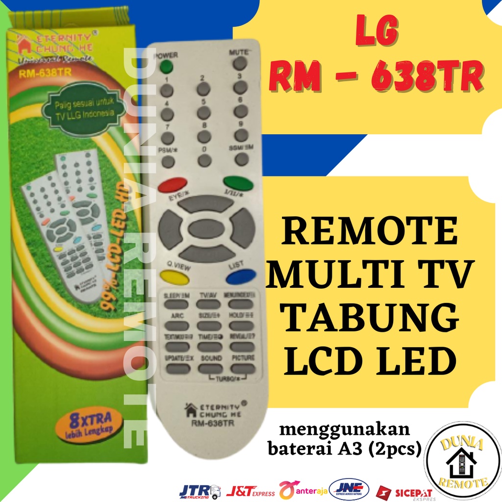 Remot / Remote TV LG TABUNG Multi / LCD / LED LG type CHUNGHE RM 638 tr