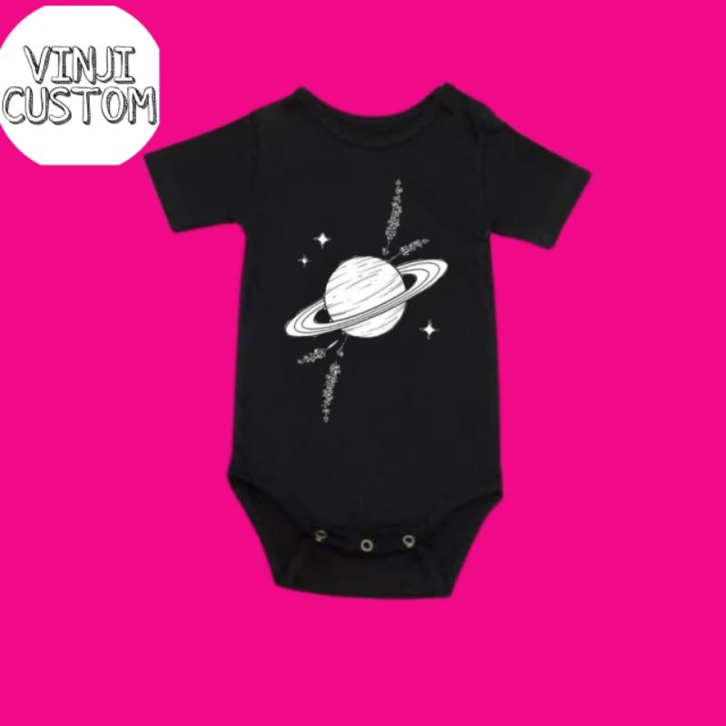 Kaos bayi PLANET ANGKASA baju bayi LOGO jumper baby kids pendek logo usia umur 0 1 2 3 4 5 6 7 8 9 1