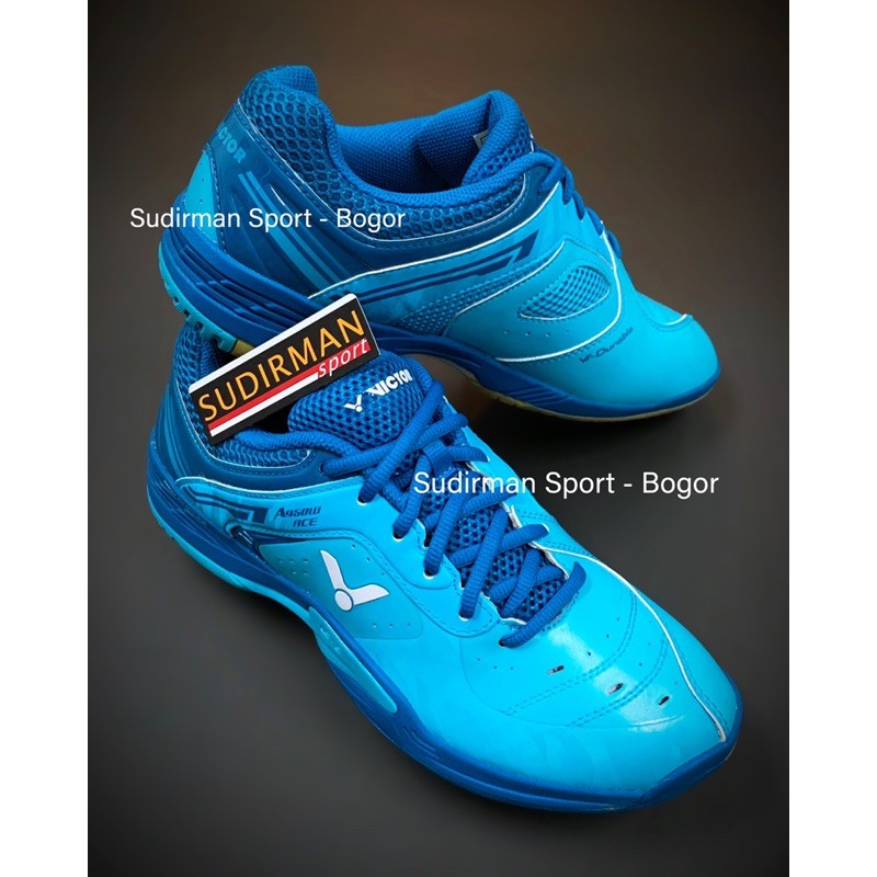 New Sepatu Badminton Victor A 950 / A950 / A950W ACE MU (Peacock Blue/Tile Blue)