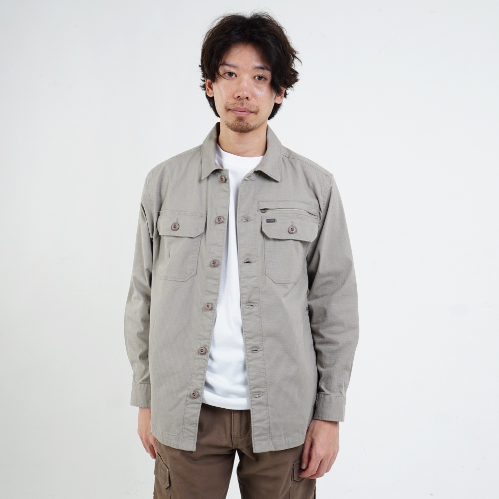 M.Gee Kemeja Jaket Outdoor Pria Mgee Original North C004 Khaky