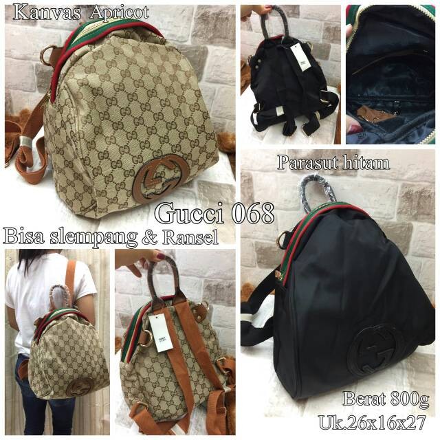 TAS GUCCI RANSEL OVAL KANVAS 068