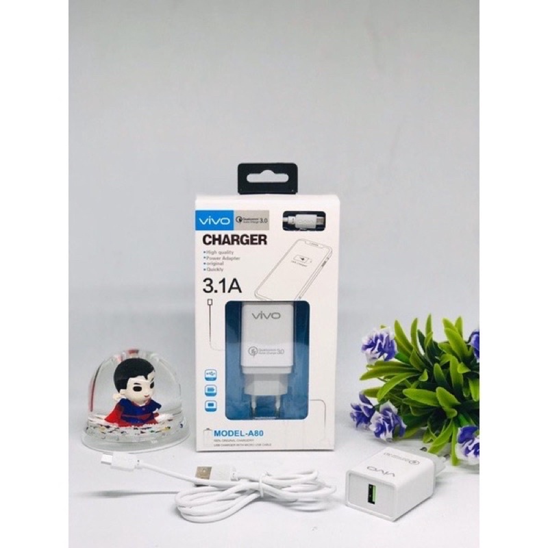 Charger 3A / Charger 1USB Fast Charging Qualcomm Quick Charge 3.1A MICRO USB BRANDED By Sen Charger Termurah Terlaris