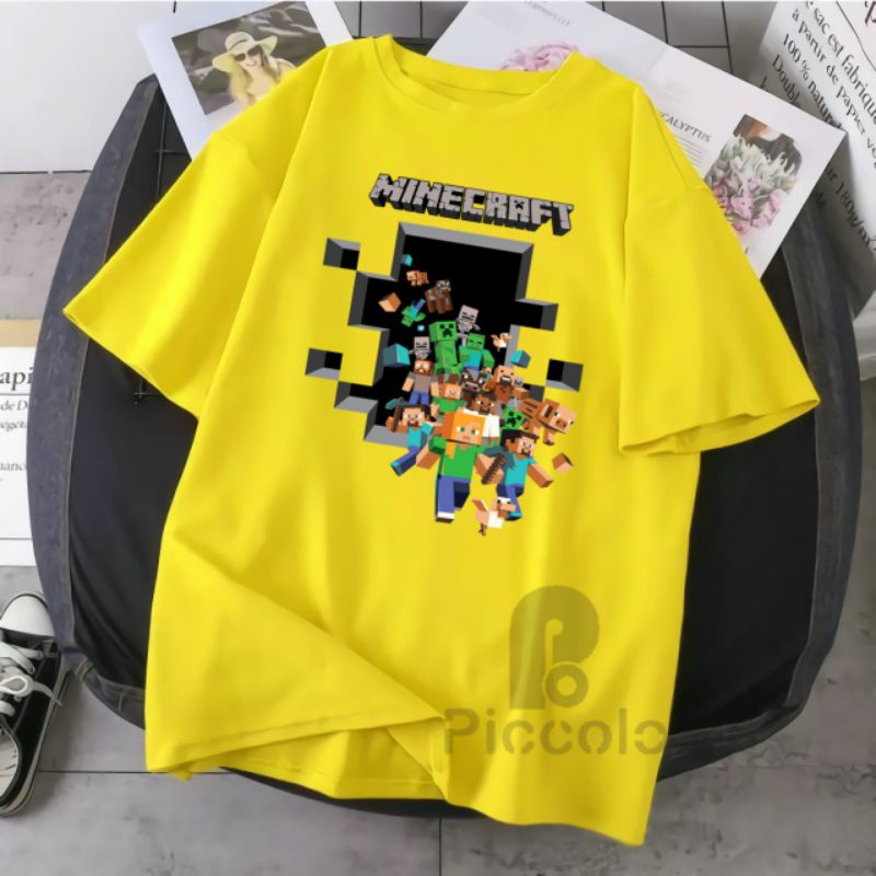 baju kaos anak minicraf bahan premium (free nama)