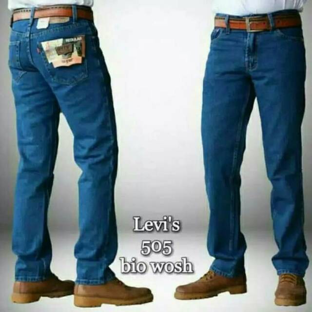 CELANA LEVIS STANDAR BIOWASH LEVIS REGULAR BIRU TUA BIG SIZE 27  - 38