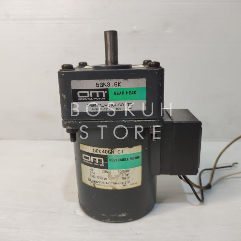 DINAMO MOTOR GEARBOX 220VAC RATIO 1:3.6 430RPM 40W