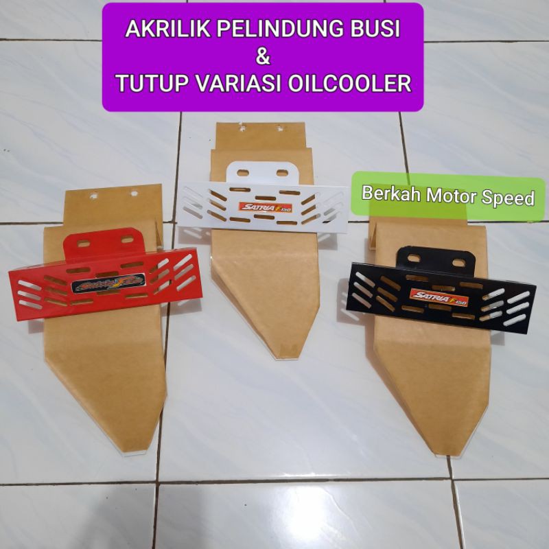 AKRILIK PELINDUNG BUSI SATRIA FU MIKA TUTUP BUSI SATRIA FU COVER OIL COOLER VARIASI SATRIA FU KARBU