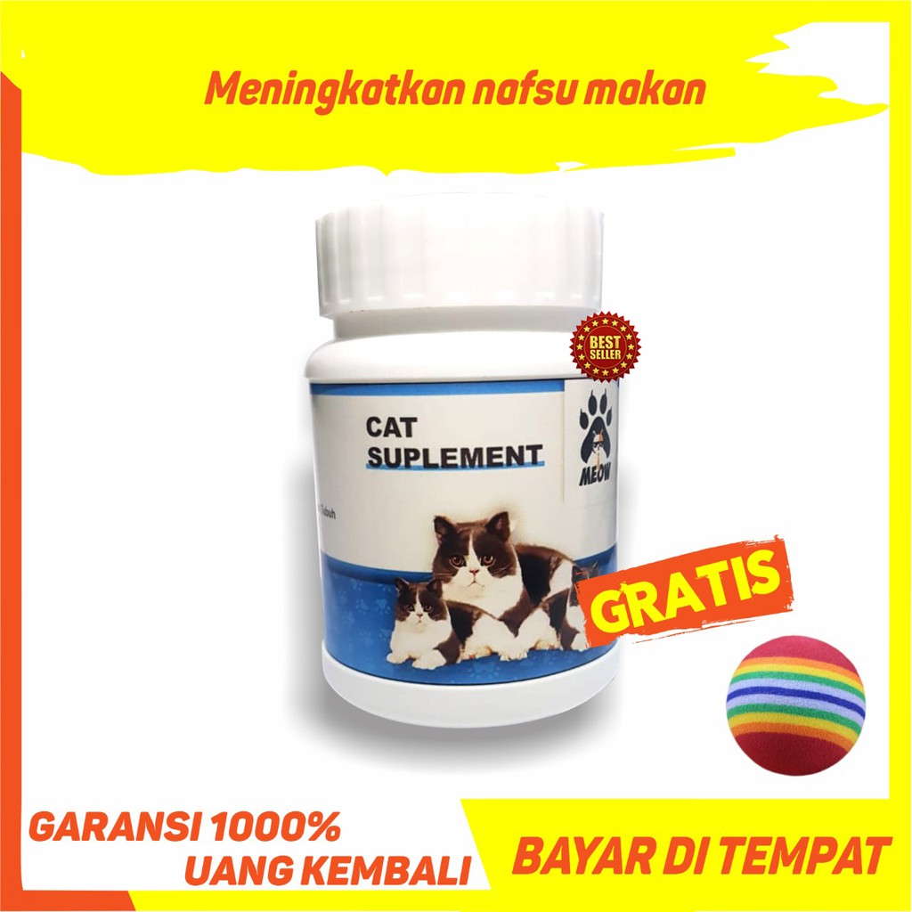 MEOW VITAMIN KUCING PEAKNOSE ANGORA HIMALAYA KAMPUNG PERSIAN OBAT MENINGKATKAN  NAFSU MAKAN KUCING