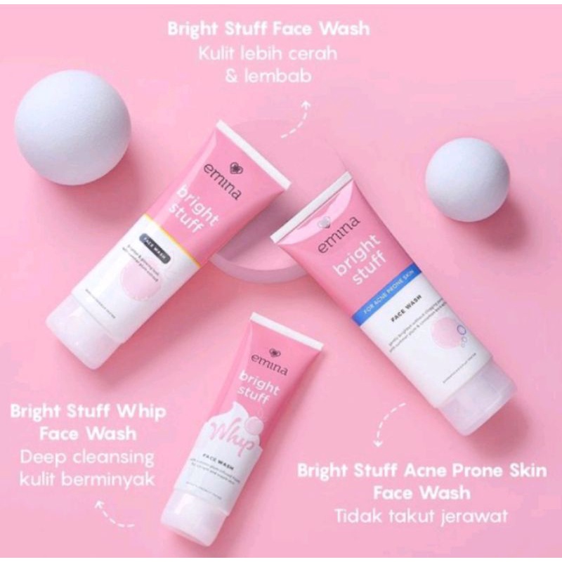 EMINA Bright Stuff Series / Toner / Facial Wash / Whip Facial Wash / Moisturizing / Tone Up / Face S