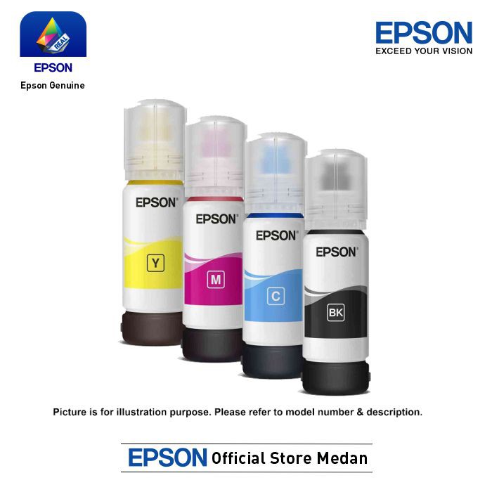 Jual Tinta Epson 003 T003 T 003 Original Hitam Biru Merah Kuning L1110 L1210 L3110 L3210 L3150 5583