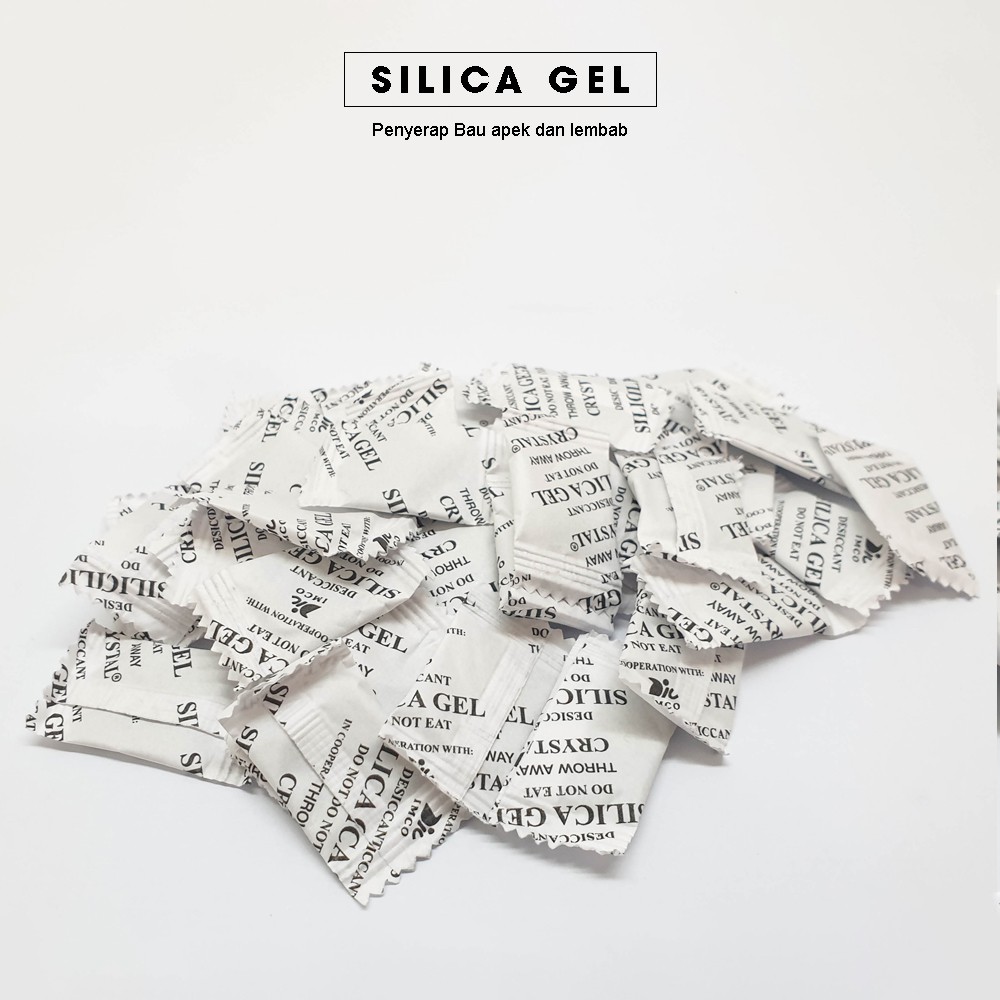 SILICA GEL ISI 100 SACHET Silika anti jamur kuman sepatu tas koper dll penyerap bau lembab