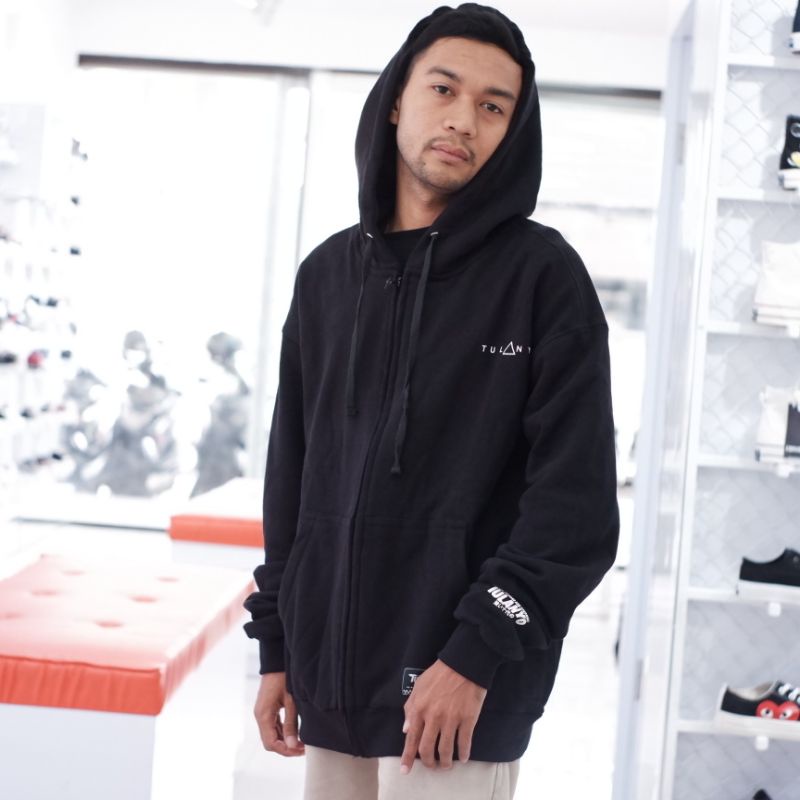 Tulanyo Zipphoodie Flowerkills black