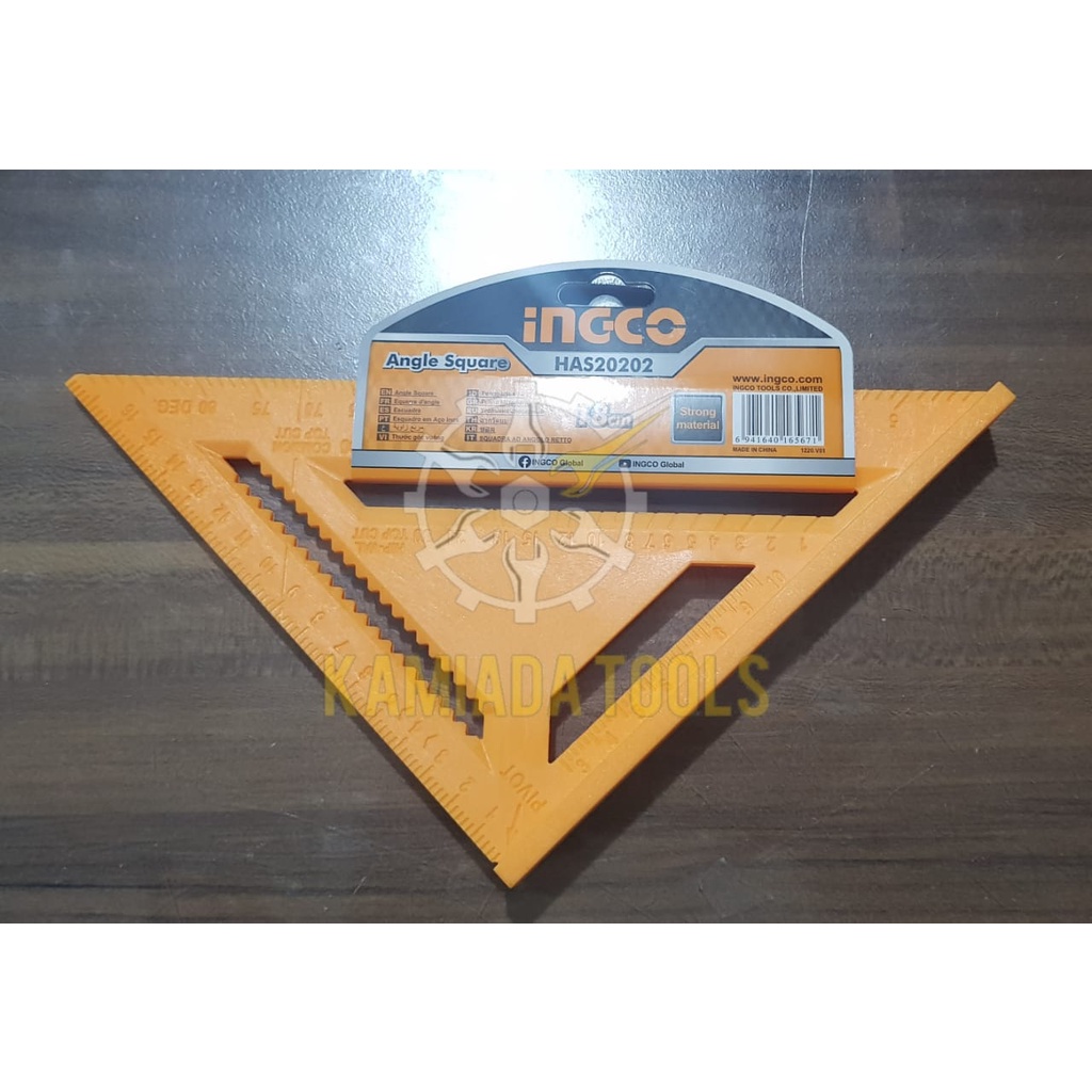 

ANGLE SPEED RAFTER SQUARE/ PENGGARIS SEGITIGA SIKU 18CM INGCO /PENGGARIS SUDUT