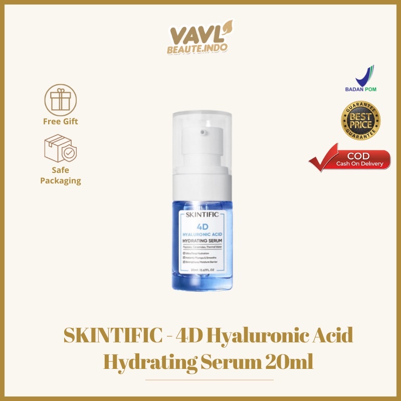 SKINTIFIC - 4D Pure Hyaluronic Acid Hydrating Serum Glowing Mist Serum Hydrating Facial Skin 20ml Serum Pelembab [BPOM]