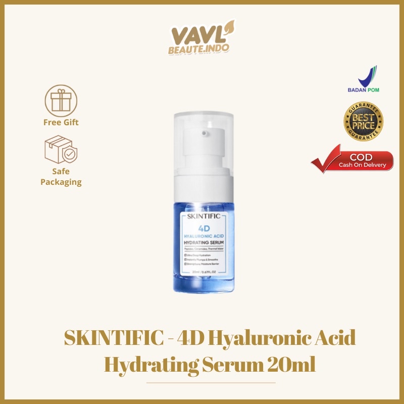 SKINTIFIC - 4D Pure Hyaluronic Acid Hydrating Serum Glowing Mist Serum Hydrating Facial Skin 20ml Serum Pelembab [BPOM]