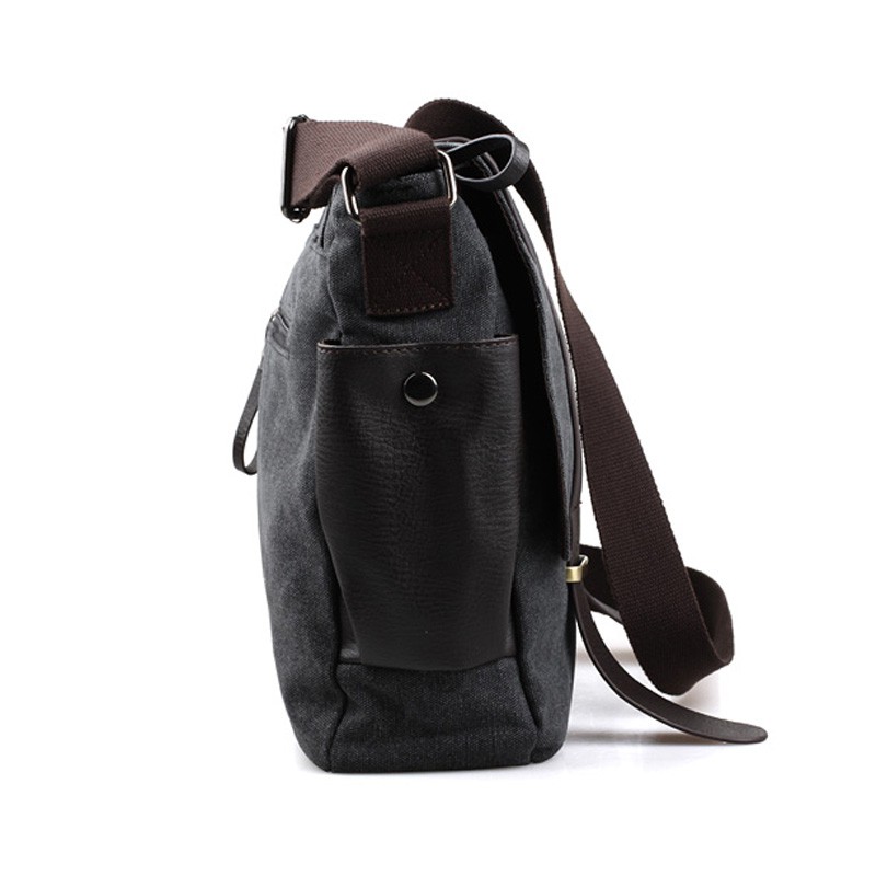 Tas Selempang Pria Korean Canvas Messenger Bag