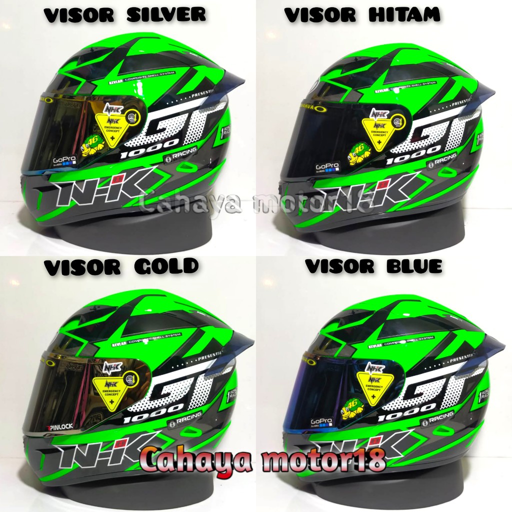 Jual Paket Ganteng Helm Nhk Gp Star Green Nhk Full Face Shopee