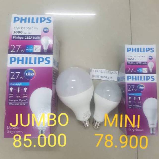 Lampu led bulb putih Philips ledbulb 27w 27watt 27 Lampu led bulb putih Philips ledbulb 27w 27watt 27