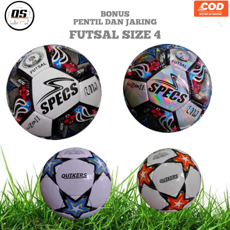 BOLA FUTSAL SIZE 4 SPECS ILLUZION II SIZE4/ BOLA FUTSAL ORIGINAL IMPORT/BOLA SEPAK FUTSAL BERKUALITA