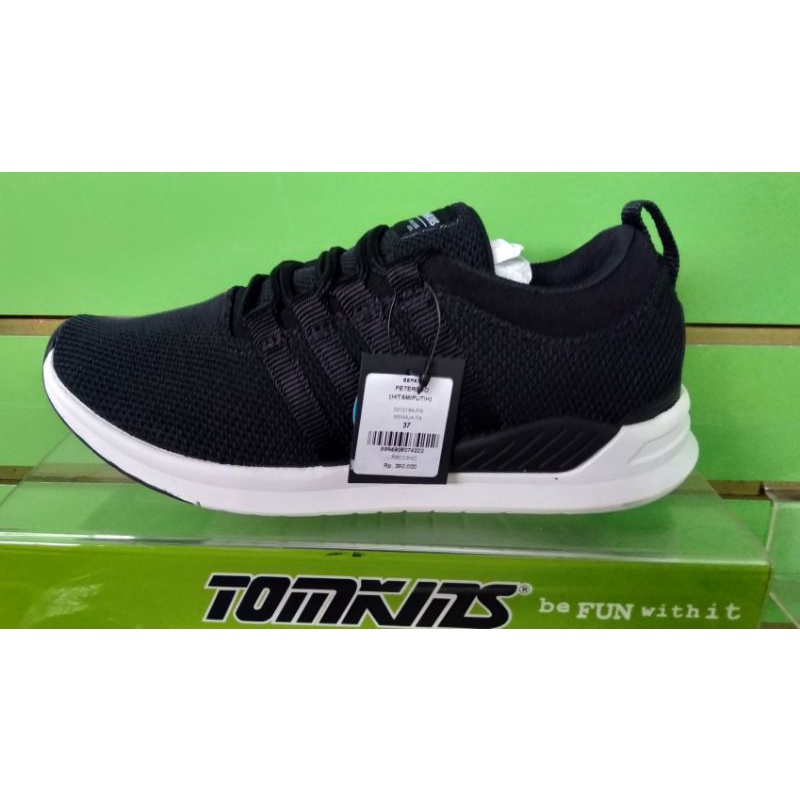 Sepatu Tomkins Original PETERLOO junior Black White