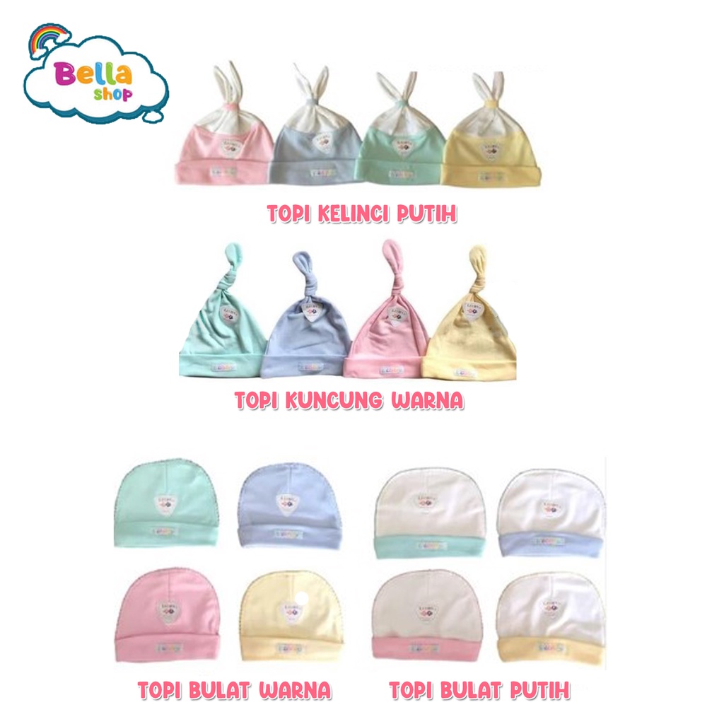 1 PCS LIBBY Topi Polos Warna Bayi NB-BELLA SHOP