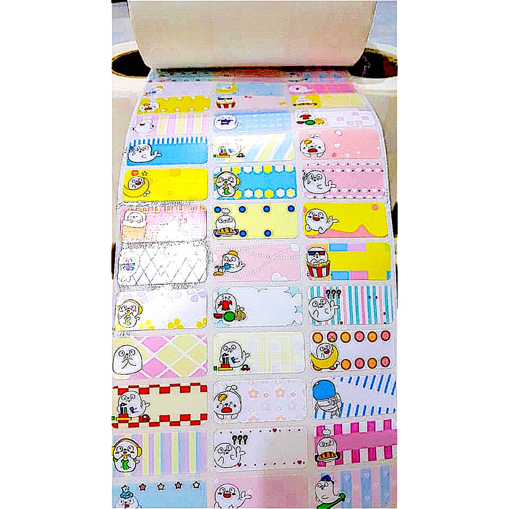 

Label Nama Anti Air Sticker Waterproof White Seal