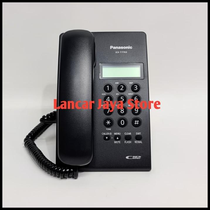 Telepon Kabel Analog Panasonic Kx-T7703 (Hitam) Telepon Kantor/Rumah