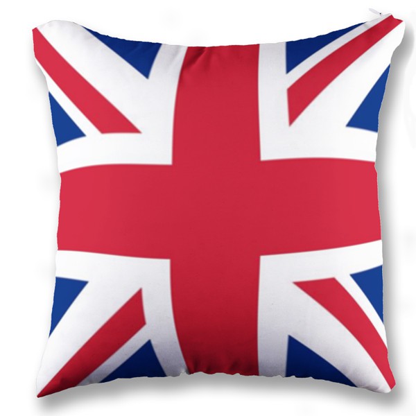 GRANDSALE Bendera Inggris Union Jack Bantal Sofa Bantal Mobil Bantal Print 40 x 40 cm 2 Sisi