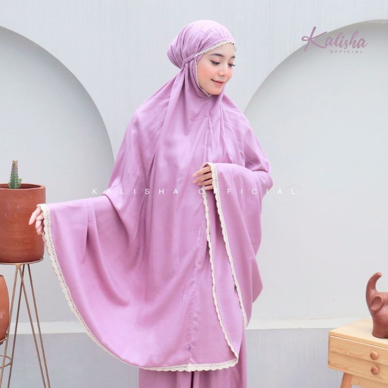 MUKENA KATUN POLOS RAYON BALI RENDA PREMIUM VISCOSE JUMBO HALUS