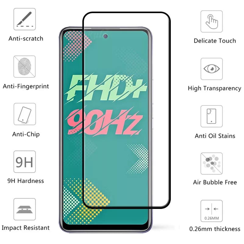 PROMO Tempered Glass INFINIX HOT 11s TG Layar Full List Hitam Anti Gores Kaca