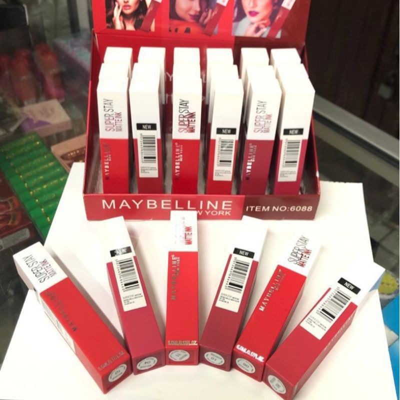 [ 12 Pc ] Lipgloss Maybelline Barcode