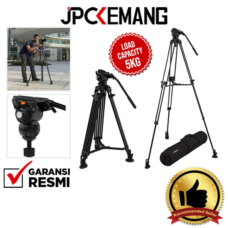 E-Image EG 03A2 2 Stage Aluminum Tripod with GH03 Head E-Image EG03A2 Garansi Resmi