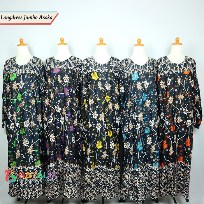 Promo DASTER LONGDRESS JUMBO ASOKA DASTER LENGAN PANJANG DASTER MUSLIMAH  Berkualitas