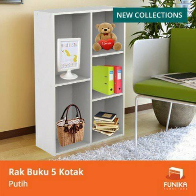  Rak  Buku  mini  Funika 5 Kotak Funika Shopee Indonesia