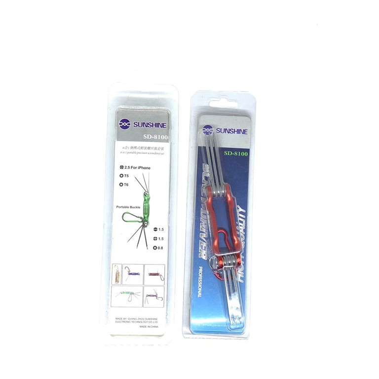 Obeng Set 6in1 plus Clip Carabiner Sunshine SD-8100