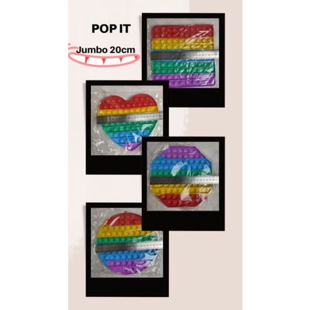 viralgrosir Pop It Jumbo 20 cm Popit Popits Rainbow Mainan Bubble Pencet