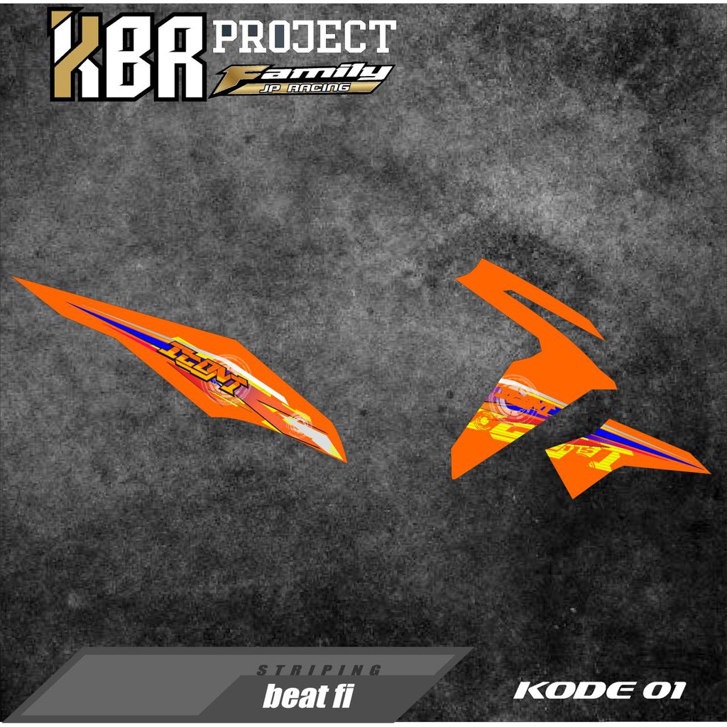 (cod) BEAT FI LAMA 2013 2014 2015 Stiker Motor Striping Variasi Honda Skotlet Scotlite TRANSPARAN