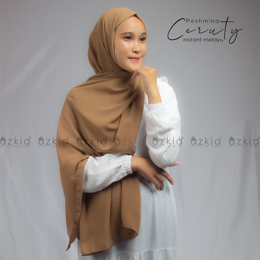 (PROMO) PASHMINA MELAYU BANDO INSTAN / Pashmina instan bando Ceruty Babydoll