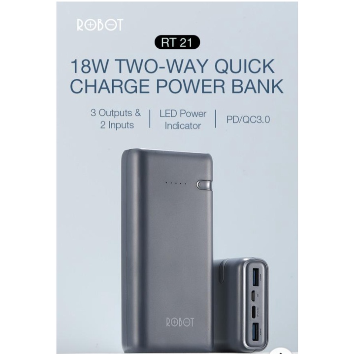 Power Bank Robot RT21 20000 mAh Original