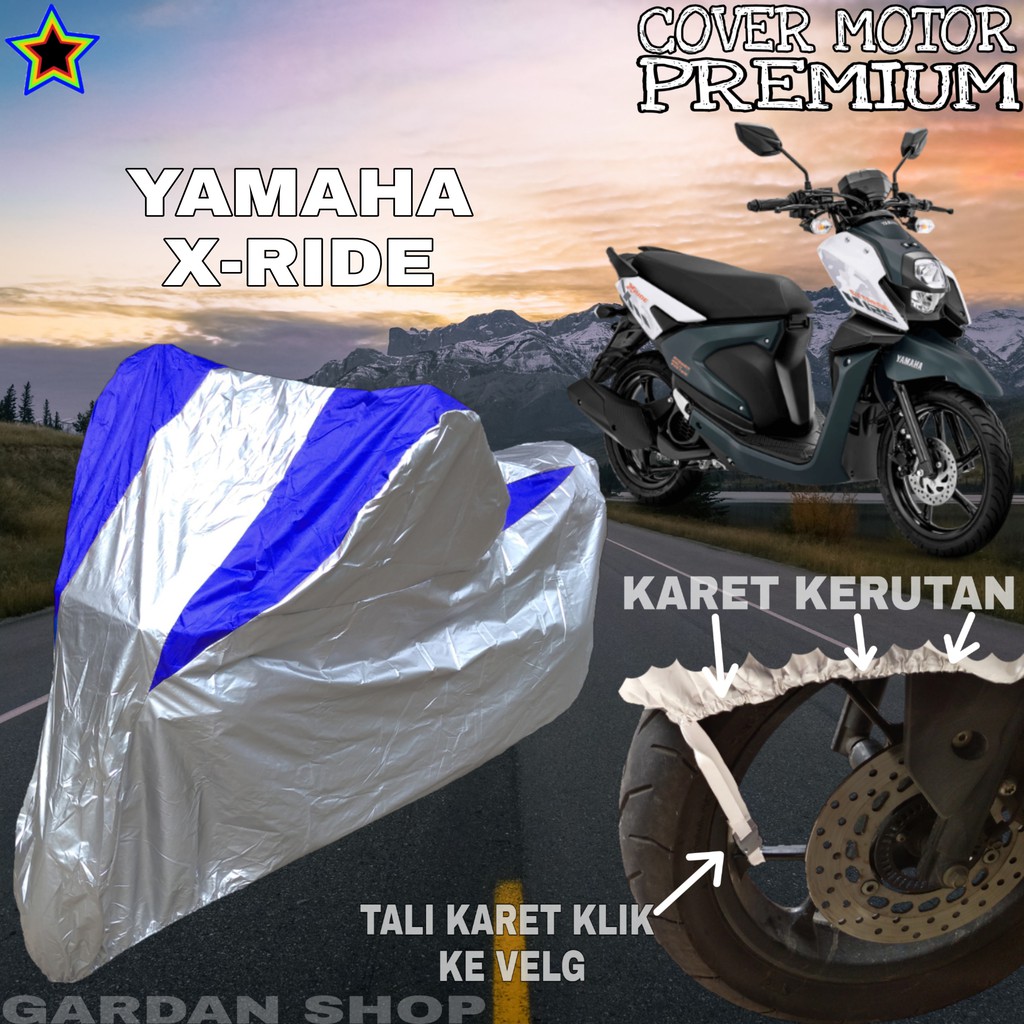 Sarung Motor YAMAHA X-RIDE Silver BIRU Body Cover Penutup Motor Yamaha X-ride PREMIUM