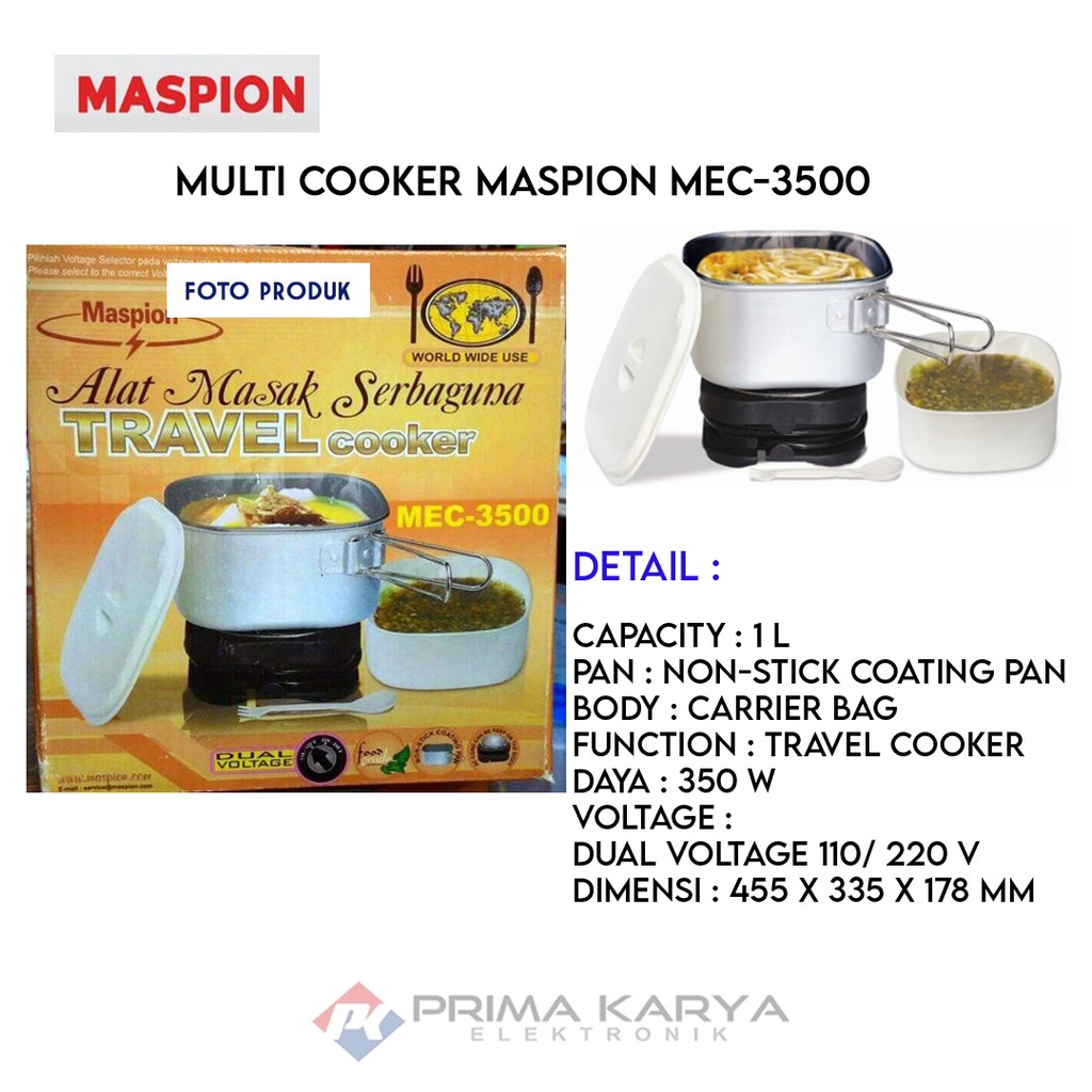 Multi cooker MASPION MEC-3500 Travel Cooker
