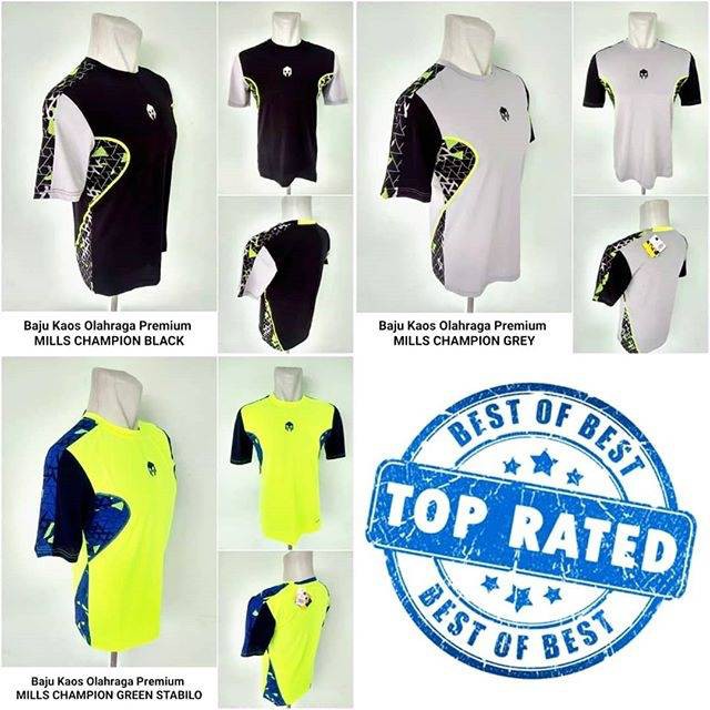 Asli  Kaos olahraga jersey MILLS CHAMPION baju olahraga mills kaos mills original premium  Limited